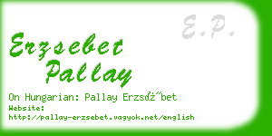 erzsebet pallay business card